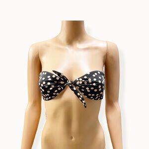 NWOT Topshop Polka Dot Bandeau Bow Front